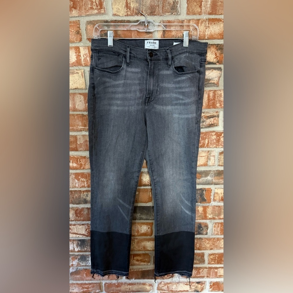 Frame Denim Le Skinny frayed Jeans Size 31 - Picture 2 of 14